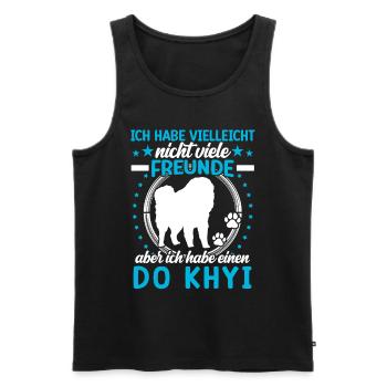 Do Khyi is my friend Tibetan Mastiff - Men's Premium Organic Tank Top - black - Front - Michal (187cm)