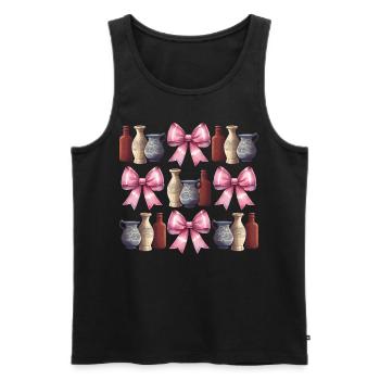 Coquette Bogen Archäologe Archäologie Vasen - Männer Premium Bio Tank Top - Schwarz - Vorne - AI Model Male 178 light (178cm)