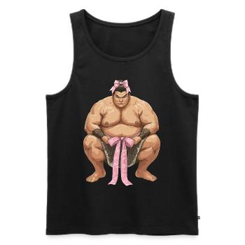 Kokette Bogen Sumo-Ringen Japanischer Sumo-Ringer - Männer Premium Bio Tank Top - Schwarz - Vorne - Michal (187cm)