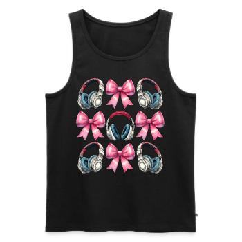 Coquette Bow Tontechniker Tontechniker - Männer Premium Bio Tank Top - Schwarz - Vorne - Michal (187cm)