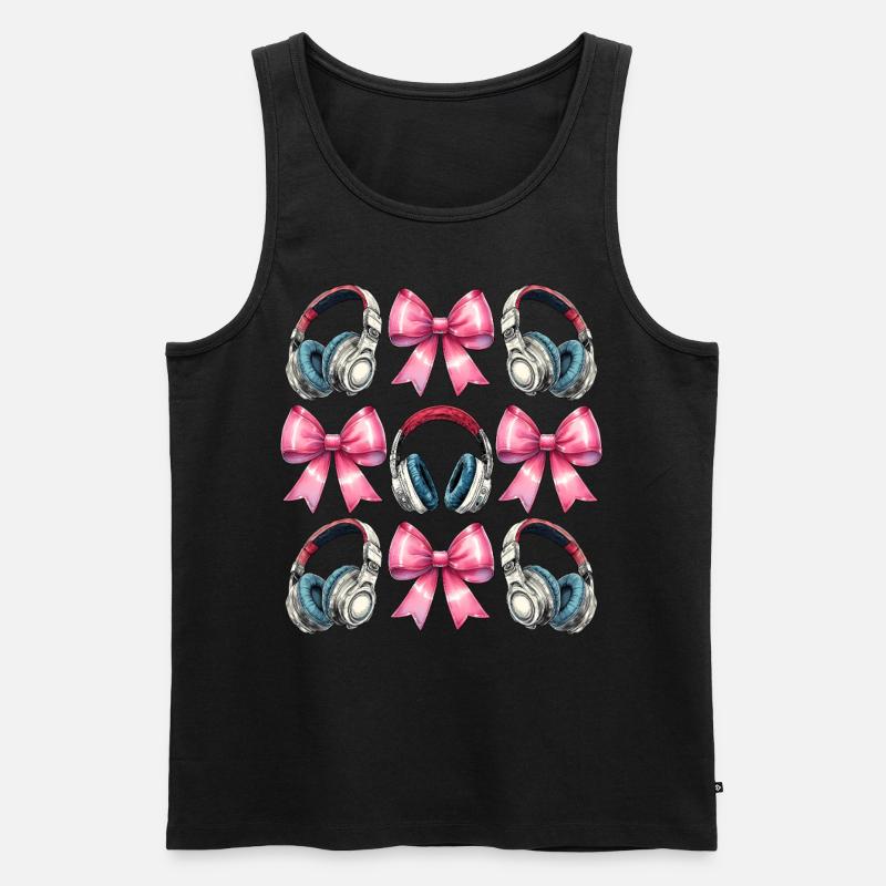Coquette Bow Tontechniker Tontechniker - Männer Premium Bio Tank Top - Schwarz