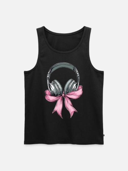 Coquette Bow Tontechniker Tontechniker - Männer Premium Bio Tank Top - Schwarz