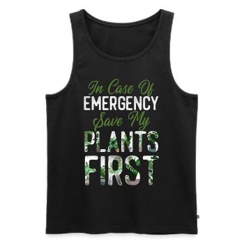 Plant Lover Gardening In Case Of - Men's Premium Organic Tank Top - black - Front - Michal (187cm)
