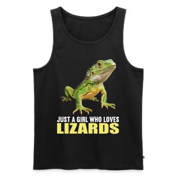 Lizards Lizard - Men's Premium Organic Tank Top - black - Front - AI Model Male 178 light (178cm)