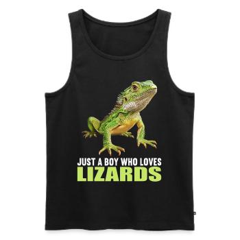 Lizards Lizard - Men's Premium Organic Tank Top - black - Front - AI Model Male 178 light (178cm)