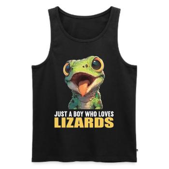 Lizards Lizard - Men's Premium Organic Tank Top - black - Front - AI Model Male 178 light (178cm)
