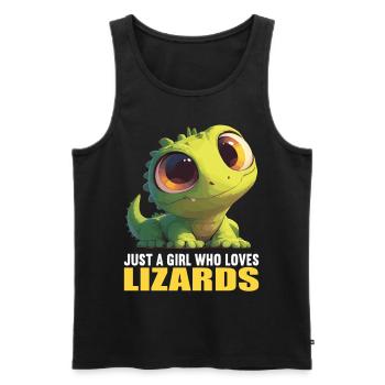 Lizards Lizard - Men's Premium Organic Tank Top - black - Front - AI Model Male 178 light (178cm)