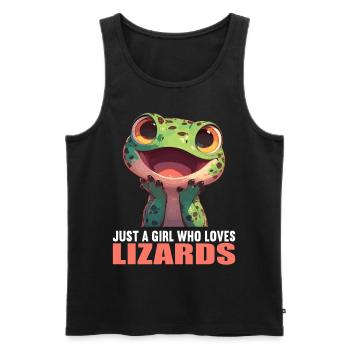 Lizards Lizard - Men's Premium Organic Tank Top - black - Front - AI Model Male 178 light (178cm)