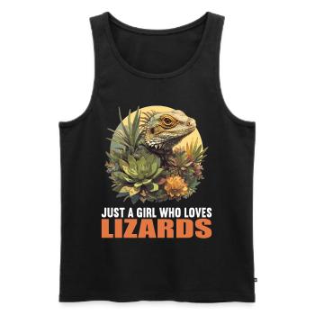 Lézards Lézard - Débardeur bio Premium Homme - noir - Devant - AI Model Male 178 light (178cm)