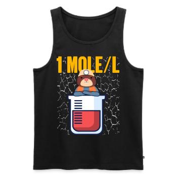 Mole - Men's Premium Organic Tank Top - black - Front - Michal (187cm)