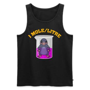 1 Mole/L - Men's Premium Organic Tank Top - black - Front - Michal (187cm)