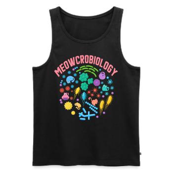 Miaoucrobiologie - Débardeur bio Premium Homme - noir - Devant - AI Model Male 178 light (178cm)