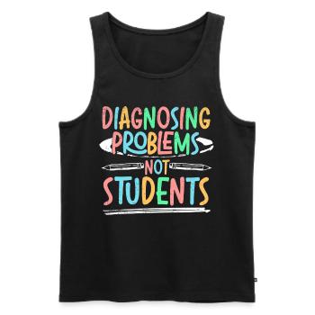 Psychologue scolaire - Débardeur bio Premium Homme - noir - Devant - Michal (187cm)