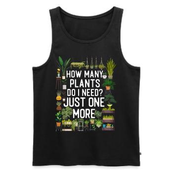 Plant Lover Gardening How Many - Men's Premium Organic Tank Top - black - Front - Michal (187cm)