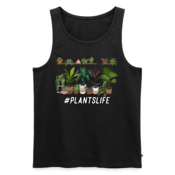Plant Lover Gardening #Plantslife - Männer Premium Bio Tank Top - Schwarz - Vorne - Michal (187cm)