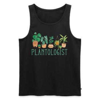 Plant Lover Gardening Plantologist - Männer Premium Bio Tank Top - Schwarz - Vorne - Michal (187cm)