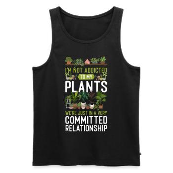 Plant Lover Gardening I'm Not - Männer Premium Bio Tank Top - Schwarz - Vorne - Michal (187cm)