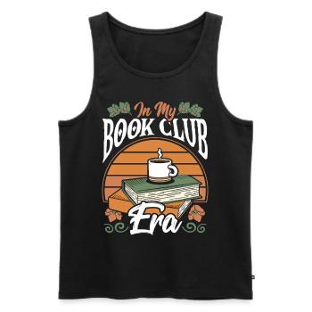 Roman Reading Bücherwurm In Meiner Buchclub -Ära - Männer Premium Bio Tank Top - Schwarz - Vorne - Michal (187cm)