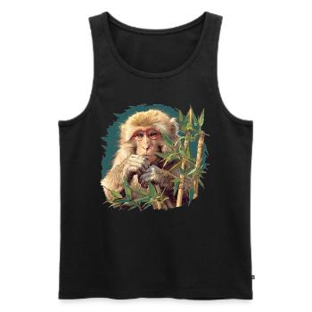 Macaque Macaque - Men's Premium Organic Tank Top - black - Front - AI Model Male 178 light (178cm)