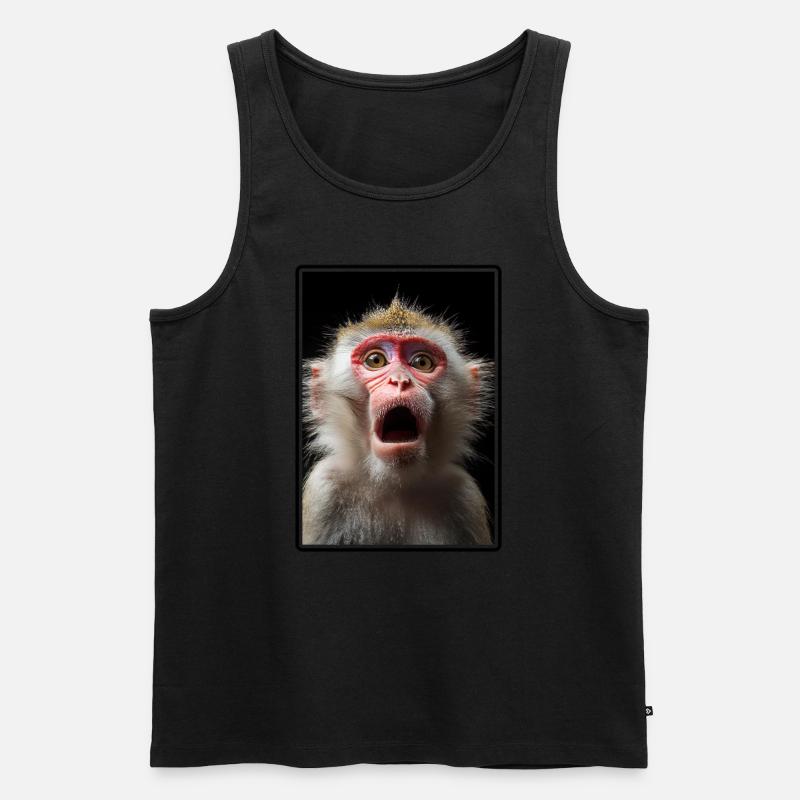 Makaken Makake - Männer Premium Bio Tank Top - Schwarz