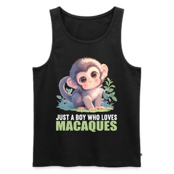 Macaque Macaque - Men's Premium Organic Tank Top - black - Front - AI Model Male 178 light (178cm)