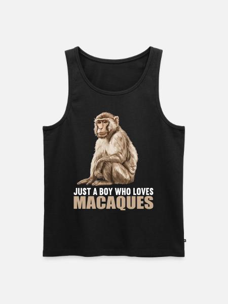 Makaken Makake - Männer Premium Bio Tank Top - Schwarz
