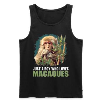 Macaque Macaque - Men's Premium Organic Tank Top - black - Front - AI Model Male 178 light (178cm)