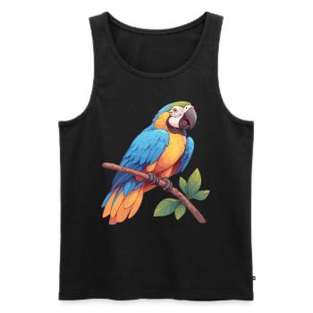 Macaw's Era - Men's Premium Organic Tank Top - black - Front - AI Model Male 178 light (178cm)