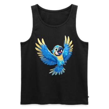 Aras Ara - Männer Premium Bio Tank Top - Schwarz - Vorne - Michal (187cm)