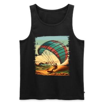 Kitesurfen Kitesurfer Kiteboard - Männer Premium Bio Tank Top - Schwarz - Vorne - Michal (187cm)