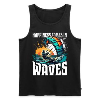 Kitesurfen Kitesurfer Kiteboard - Männer Premium Bio Tank Top - Schwarz - Vorne - Michal (187cm)