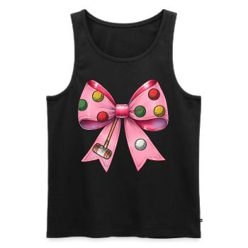 Coquette Bogen Krocketschläger Ball Mütter Tag - Männer Premium Bio Tank Top - Schwarz - Vorne - AI Model Male 178 light (178cm)