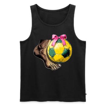 Coquette Arc Footvolley Joueur Fête des Mères Rose - Débardeur bio Premium Homme - noir - Devant - AI Model Male 178 light (178cm)