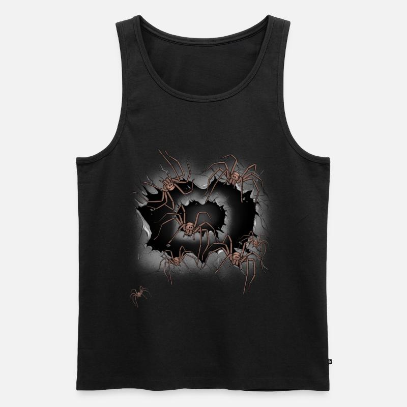 Spinne Spinnen Halloween - Männer Premium Bio Tank Top - Schwarz