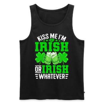 Kiss me I'm Irish or Irish whatever - Men's Premium Organic Tank Top - black - Front - AI Model Male 178 light (178cm)