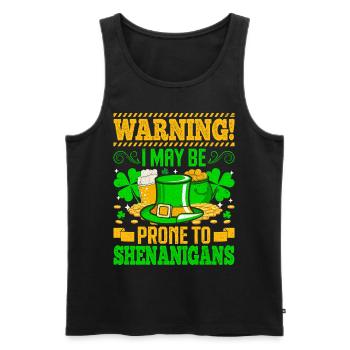 Warning I may be prone to Shenanigans - Men's Premium Organic Tank Top - black - Front - Michal (187cm)