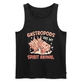 Muschelsammler Gastropods Are My Spirit Animal - Männer Premium Bio Tank Top - Schwarz - Vorne - AI Model Male 178 light (178cm)