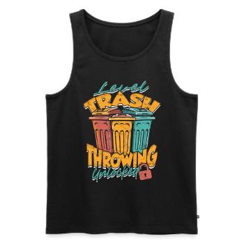 Garbage Man Garbage Truck Garbage Woman - Men's Premium Organic Tank Top - black - Front - AI Model Male 178 light (178cm)