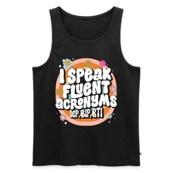 Psychologue scolaire - Débardeur bio Premium Homme - noir - Devant - Michal (187cm)