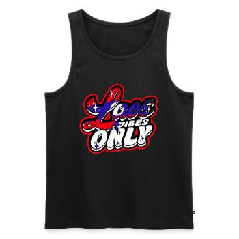Laos Vibes Only Lao Root - Men's Premium Organic Tank Top - black - Front - AI Model Male 178 light (178cm)