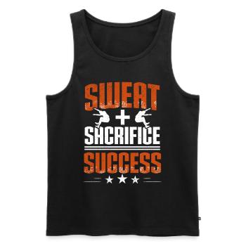 Long Jump Long Jump Sweat Sacrifice Success - Men's Premium Organic Tank Top - black - Front - AI Model Male 178 light (178cm)