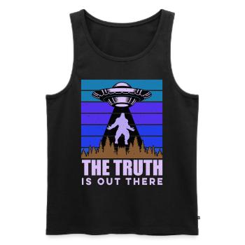 UFO Bigfoot Yeti Sasquatch - Men's Premium Organic Tank Top - black - Front - AI Model Male 178 light (178cm)