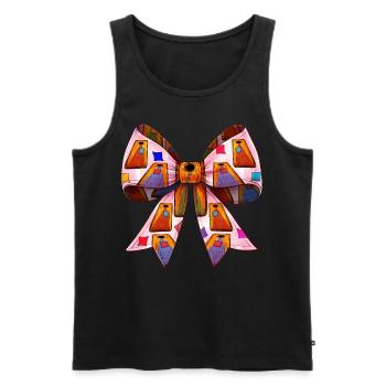 Coquette Bow Cornhole Board Bean Bag Mothers Day - Men's Premium Organic Tank Top - black - Front - Michal (187cm)