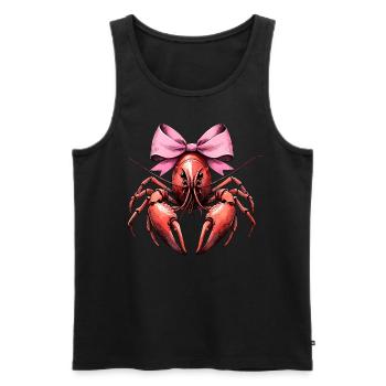 Coquette Bogen Langusten Flusskrebs Muttertag Rosa - Männer Premium Bio Tank Top - Schwarz - Vorne - AI Model Male 178 light (178cm)