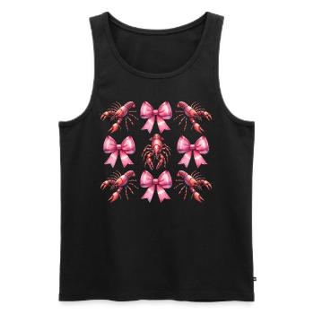 Coquette Bogen Langusten Flusskrebs Muttertag Rosa - Männer Premium Bio Tank Top - Schwarz - Vorne - AI Model Male 178 light (178cm)