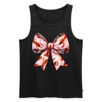 Coquette Bogen Langusten Flusskrebs Muttertag Rosa - Männer Premium Bio Tank Top - Schwarz - Vorne - AI Model Male 178 light (178cm)