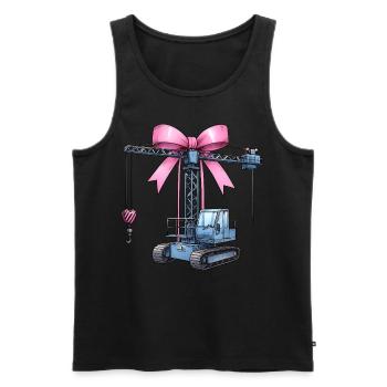 Coquette Arch Grutier Opérateur de grue - Débardeur bio Premium Homme - noir - Devant - Michal (187cm)
