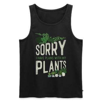 Plant Lover Gardening Sorry I Have - Männer Premium Bio Tank Top - Schwarz - Vorne - Michal (187cm)