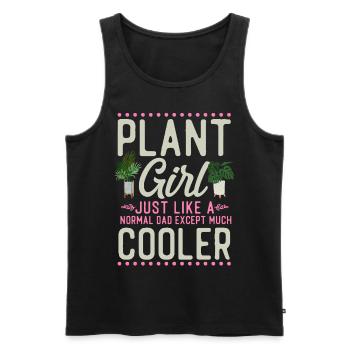 Amoureux des plantes Jardinière Fille Plante - Débardeur bio Premium Homme - noir - Devant - Michal (187cm)