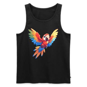 Macaw's Era - Men's Premium Organic Tank Top - black - Front - AI Model Male 178 light (178cm)